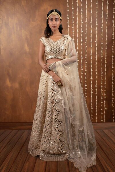 Graceful sharara set in soft pastels perfect for festive and wedding occasions - abhinav mishra