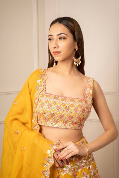 Stunning red bridal lehenga traditional wear with intricate silver embroidery and flare - Aneesh Agarwaal